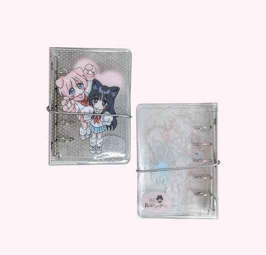 Cute Anime Girl M5 Mini Clear Glitter Refillable&nbsp;Binder Journal
